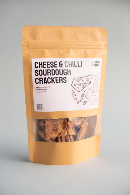 Earthy Grain - Cheese & Chilli Sourdough Crackers