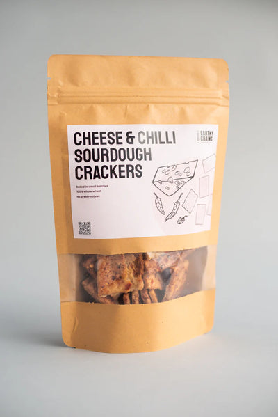 Earthy Grain - Cheese & Chilli Sourdough Crackers
