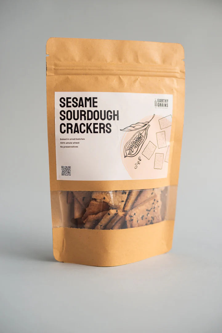 Earthy Grain - Sesame Sourdough Crackers