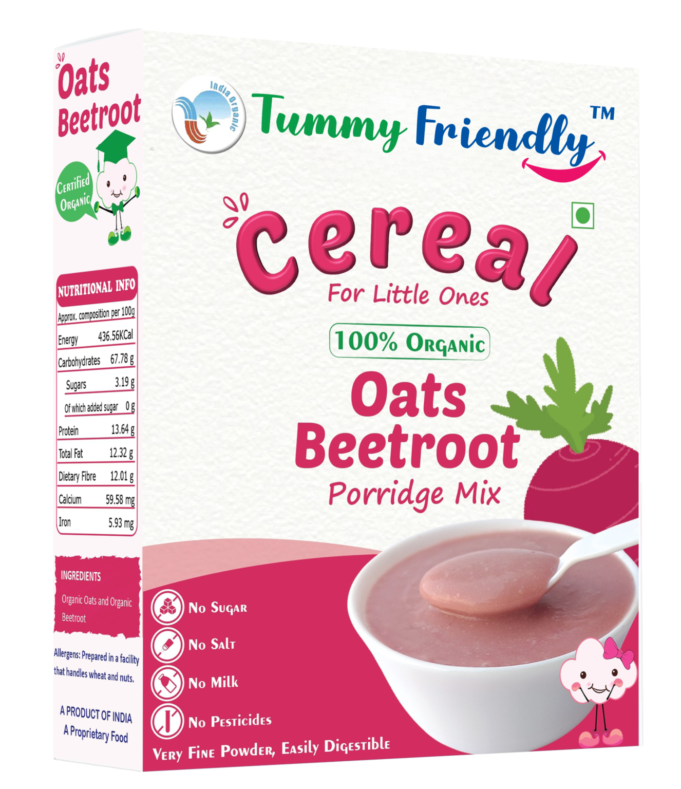 Tummy Friendly Oats Beetroot Porridge Mix